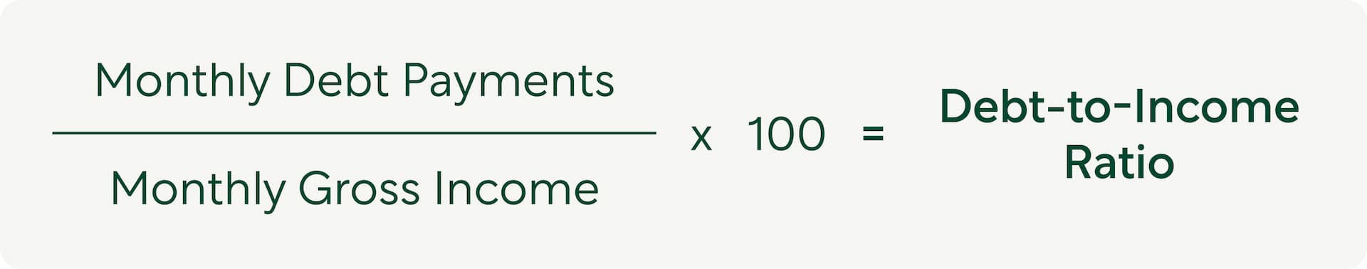 Formula for calculating your debt-to-income (DTI) ratio